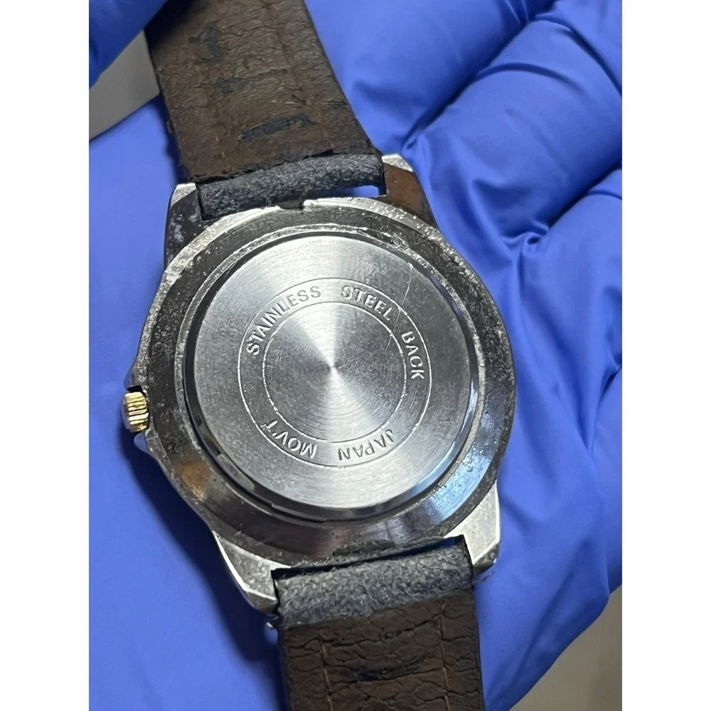 Sports Illustrated Genuine‎ Leather Quartz Analog Men's Watch Vintage
